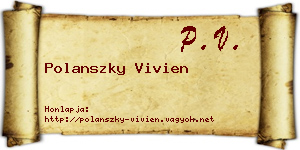 Polanszky Vivien névjegykártya